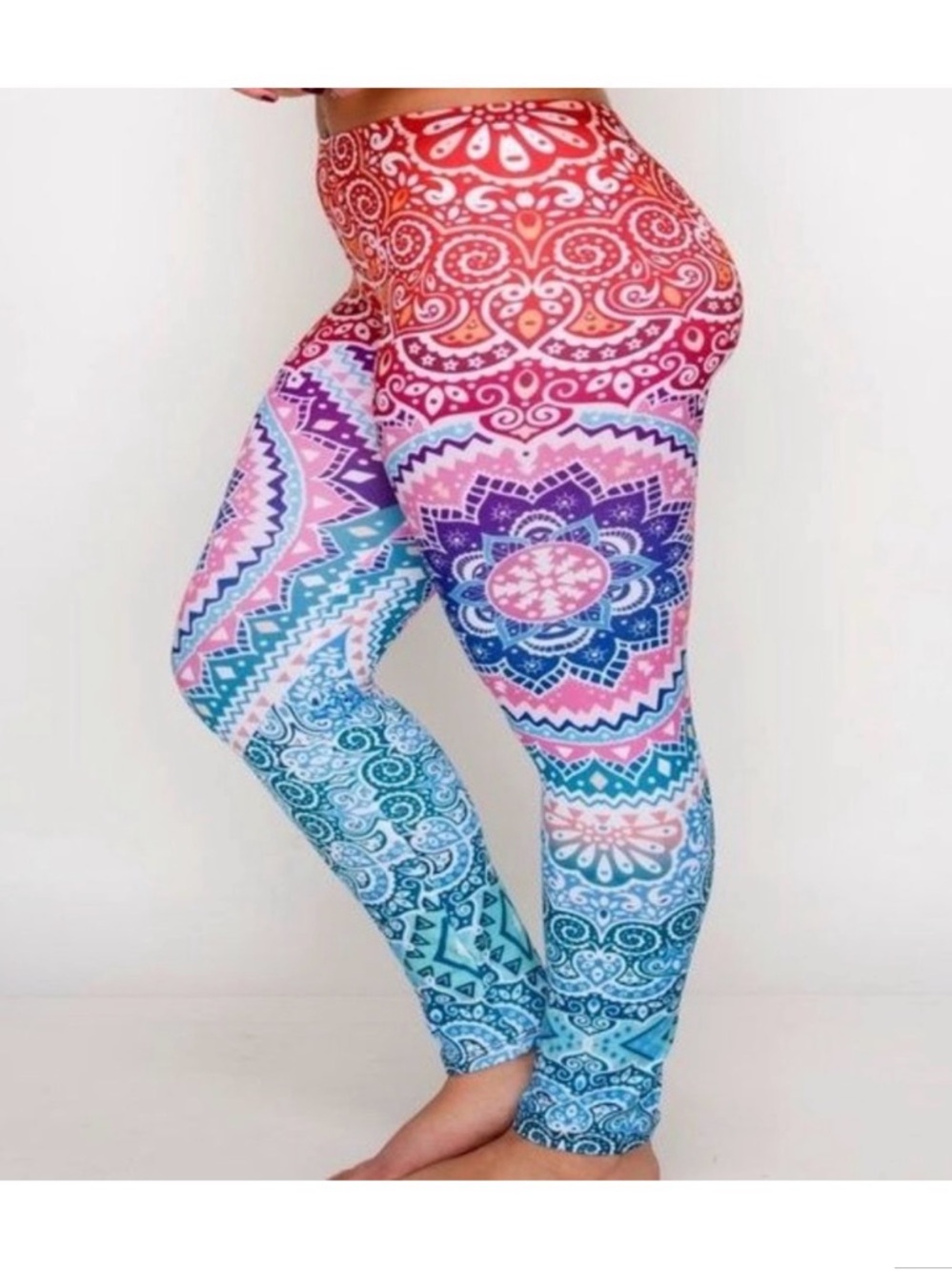 Stasia Ombre Mandala Tattoo Graphic Leggings